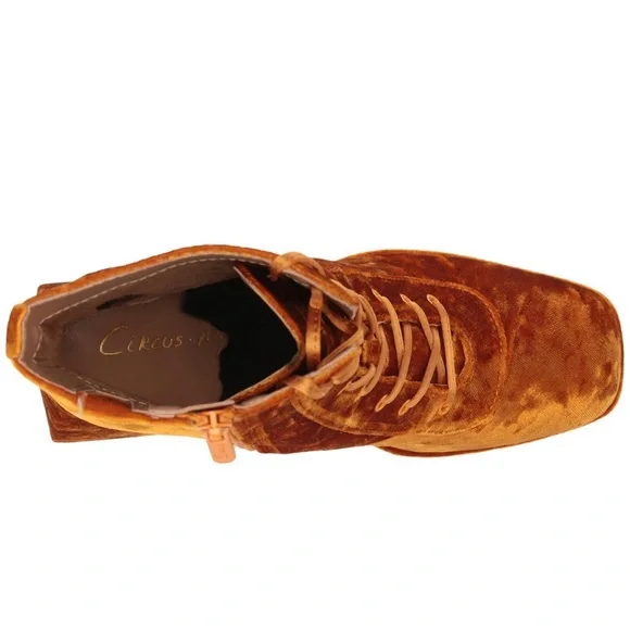 🔥 Circus by Sam Edelman “Mia” Velvet Platform Block Heel Booties 🔥 - Picture 3 of 13